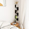 vidaXL Wall Corner Shelf Black 20x20x127.5 cm Engineered Wood