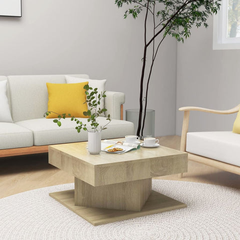 vidaXL Coffee Table Sonoma Oak 57x57x30 cm Engineered Wood