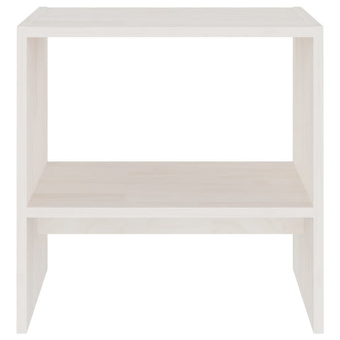 vidaXL Bedside Cabinet White 40x30.5x40 cm Solid Pinewood