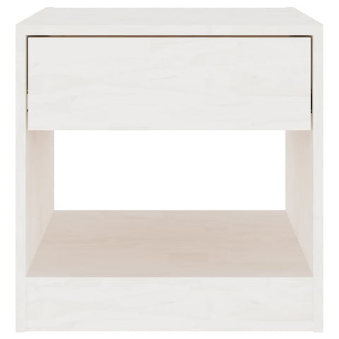 vidaXL Bedside Cabinet White 40x31x40 cm Solid Pinewood