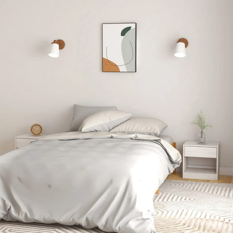 vidaXL Bedside Cabinets 2 pcs White 40x31x40 cm Solid Pinewood