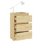 vidaXL Bedside Cabinet 40x29.5x64 cm Solid Pine Wood