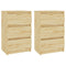 vidaXL Bedside Cabinets 2 pcs 40x29.5x64 cm Solid Pine Wood