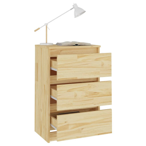 vidaXL Bedside Cabinets 2 pcs 40x29.5x64 cm Solid Pine Wood