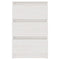 vidaXL Bedside Cabinet White 40x29.5x64 cm Solid Pine Wood