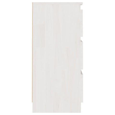 vidaXL Bedside Cabinet White 40x29.5x64 cm Solid Pine Wood