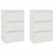 vidaXL Bedside Cabinets 2 pcs White 40x29.5x64 cm Solid Pine Wood