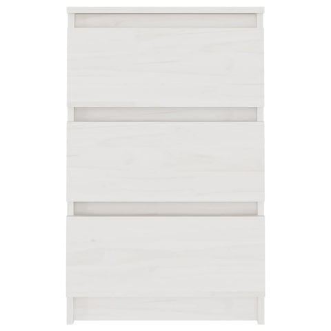 vidaXL Bedside Cabinets 2 pcs White 40x29.5x64 cm Solid Pine Wood