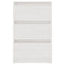 vidaXL Bedside Cabinets 2 pcs White 40x29.5x64 cm Solid Pine Wood