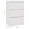 vidaXL Bedside Cabinets 2 pcs White 40x29.5x64 cm Solid Pine Wood