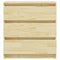 vidaXL Bedside Cabinet 60x36x64 cm Solid Pinewood
