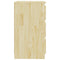 vidaXL Bedside Cabinet 60x36x64 cm Solid Pinewood
