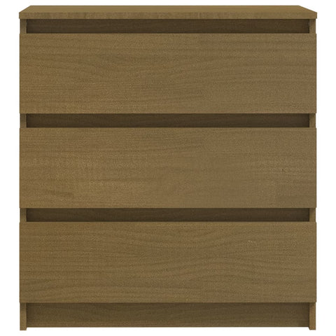 vidaXL Bedside Cabinet Honey Brown 60x36x64 cm Solid Pinewood
