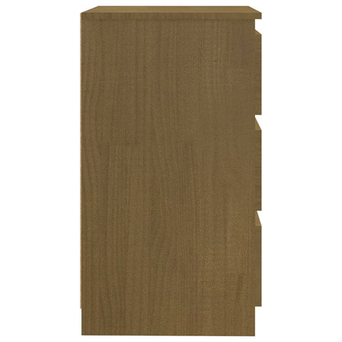 vidaXL Bedside Cabinet Honey Brown 60x36x64 cm Solid Pinewood
