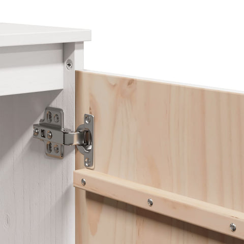vidaXL Side Cabinet White 60x36x65 cm Solid Pinewood