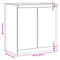 vidaXL Side Cabinet White 60x36x65 cm Solid Pinewood