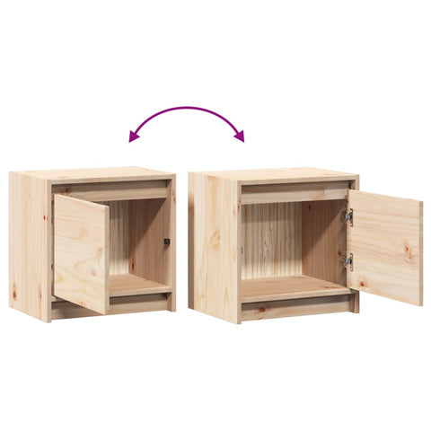 vidaXL Bedside Cabinet 40x30.5x40 cm Solid Pinewood