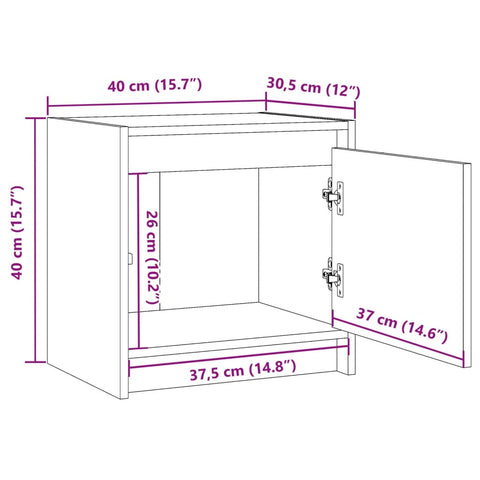 vidaXL Bedside Cabinets 2 pcs 40x30.5x40 cm Solid Pinewood