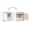 vidaXL Bedside Cabinet White 40x30.5x40 cm Solid Pinewood