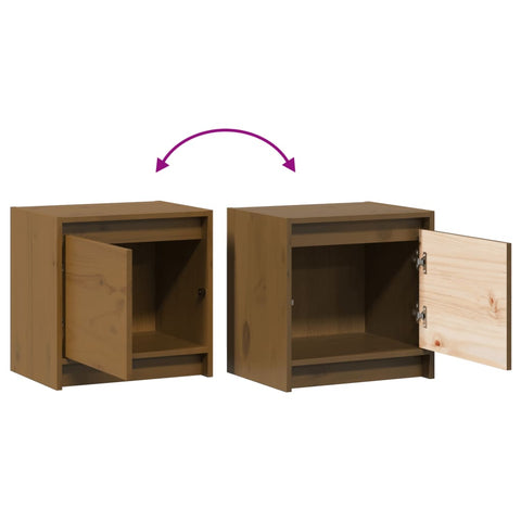 vidaXL Bedside Cabinets 2 pcs Honey Brown 40x30.5x40 cm Solid Pinewood