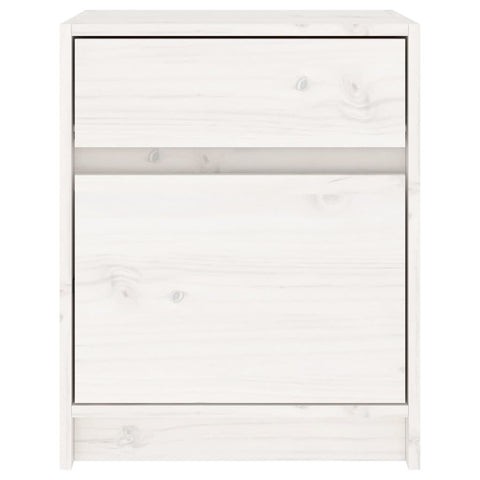 vidaXL Bedside Cabinet White 40x31x50 cm Solid Pinewood