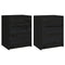 vidaXL Bedside Cabinets 2 pcs Black 40x31x50 cm Solid Pinewood