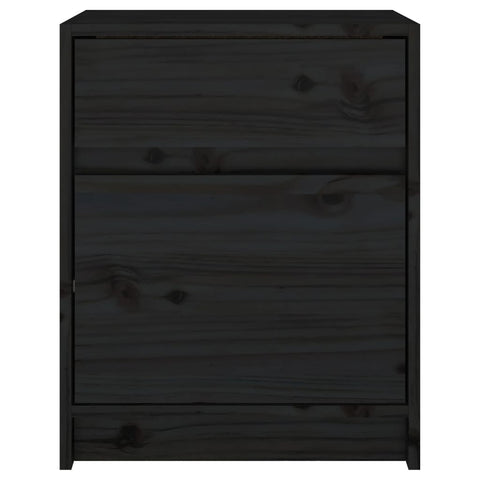 vidaXL Bedside Cabinets 2 pcs Black 40x31x50 cm Solid Pinewood