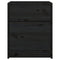 vidaXL Bedside Cabinets 2 pcs Black 40x31x50 cm Solid Pinewood