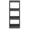 vidaXL Book Cabinet/Room Divider Grey 40x30x103.5 cm Solid Pinewood