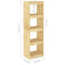 vidaXL Book Cabinet Room Divider 40x30x135.5 cm Pinewood