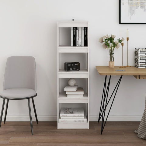 vidaXL Book Cabinet Room Divider White 40x30x135.5 cm Pinewood
