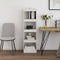 vidaXL Book Cabinet Room Divider White 40x30x135.5 cm Pinewood