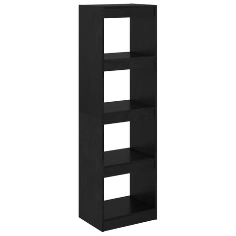vidaXL Book Cabinet Room Divider Black 40x30x135.5 cm Pinewood