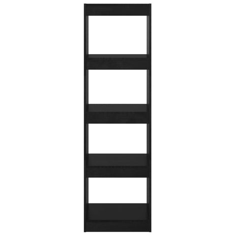 vidaXL Book Cabinet Room Divider Black 40x30x135.5 cm Pinewood