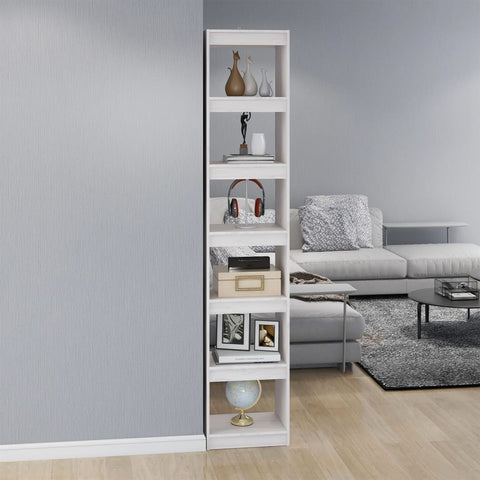 vidaXL Book Cabinet/Room Divider White 40x30x199 cm Solid Pinewood