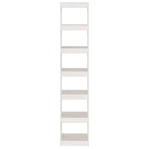 vidaXL Book Cabinet/Room Divider White 40x30x199 cm Solid Pinewood