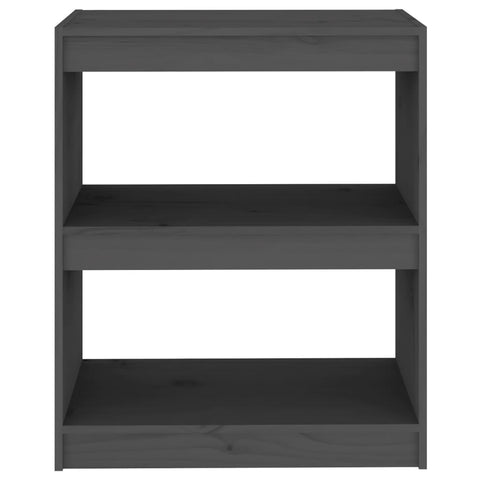 vidaXL Book Cabinet/Room Divider Grey 60x30x71.5 cm Solid Wood Pine