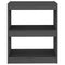 vidaXL Book Cabinet/Room Divider Grey 60x30x71.5 cm Solid Wood Pine