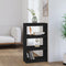 vidaXL Book Cabinet/Room Divider Black 60x30x103.5 cm Solid Wood Pine
