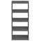 vidaXL Book Cabinet/Room Divider Grey 60x30x135.5 cm Solid Wood Pine