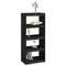 vidaXL Book Cabinet/Room Divider Black 60x30x135.5 cm Solid Wood Pine