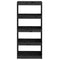 vidaXL Book Cabinet/Room Divider Black 60x30x135.5 cm Solid Wood Pine
