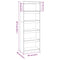 vidaXL Book Cabinet/Room Divider Black 60x30x167.5 cm Solid Wood Pine