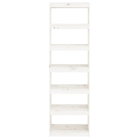 vidaXL Book Cabinet/Room Divider White 60x30x199.5 cm Solid Wood Pine