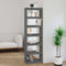 vidaXL Book Cabinet/Room Divider Grey 60x30x199.5 cm Solid Wood Pine