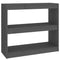 vidaXL Book Cabinet/Room Divider Grey 80x30x71.5 cm Solid Wood Pine