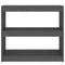 vidaXL Book Cabinet/Room Divider Grey 80x30x71.5 cm Solid Wood Pine
