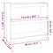 vidaXL Book Cabinet/Room Divider Grey 80x30x71.5 cm Solid Wood Pine
