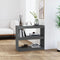 vidaXL Book Cabinet/Room Divider Grey 80x30x71.5 cm Solid Wood Pine