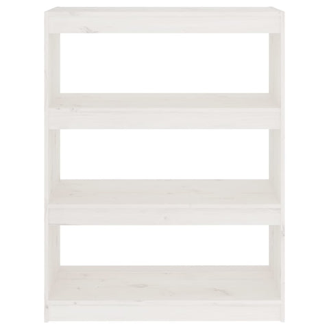 vidaXL Book Cabinet/Room Divider White 80x30x103.5 cm Solid Wood Pine